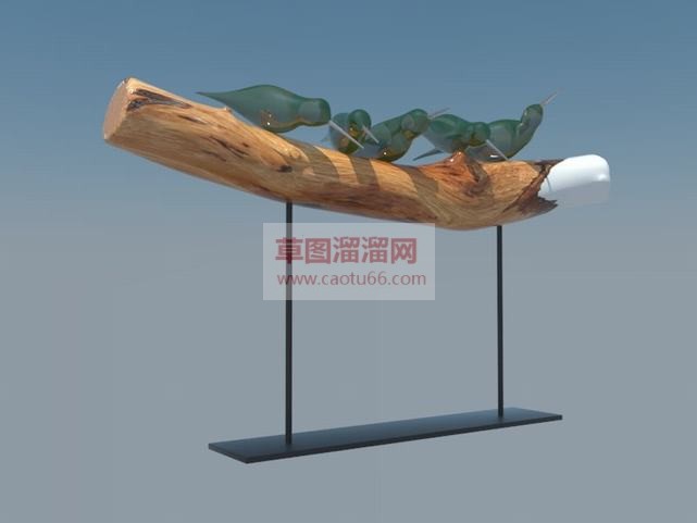 小鸟工艺品摆SU模型
