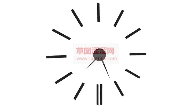 装饰钟时间挂SU模型