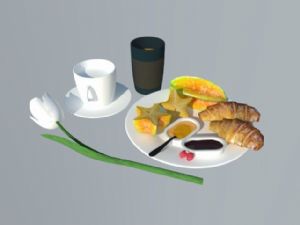 食物咖啡杯面SU模型