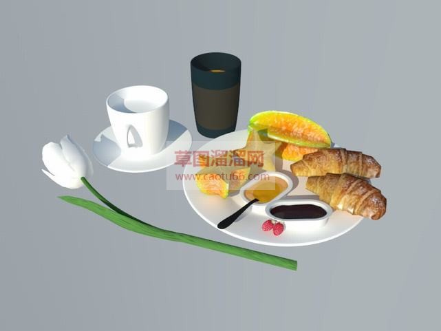 食物咖啡杯面SU模型