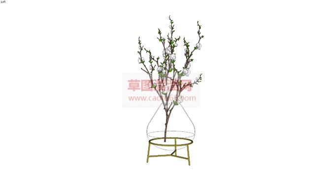 玻璃花瓶装饰SU模型