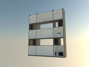 书架书柜工艺SU模型