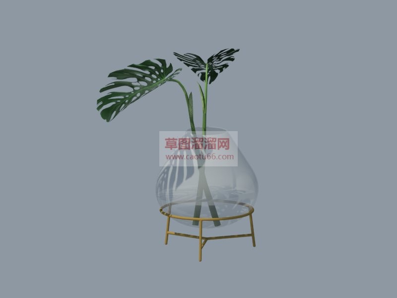 玻璃花瓶装饰SU模型