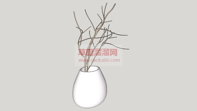 艺术花瓶装饰SU模型