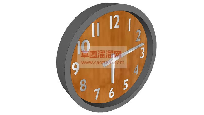 挂钟装饰钟时SU模型