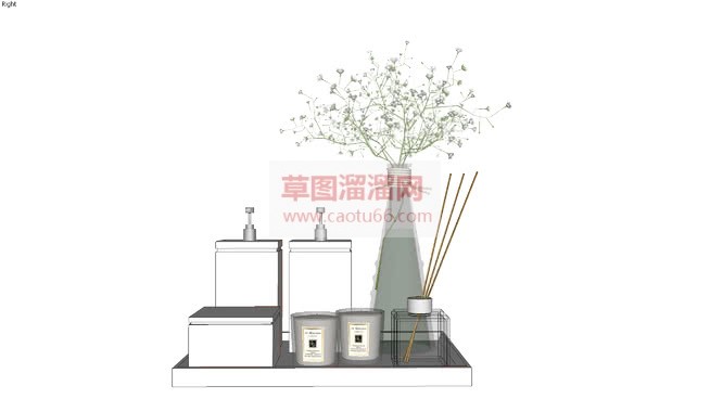 沐浴道具洗发SU模型