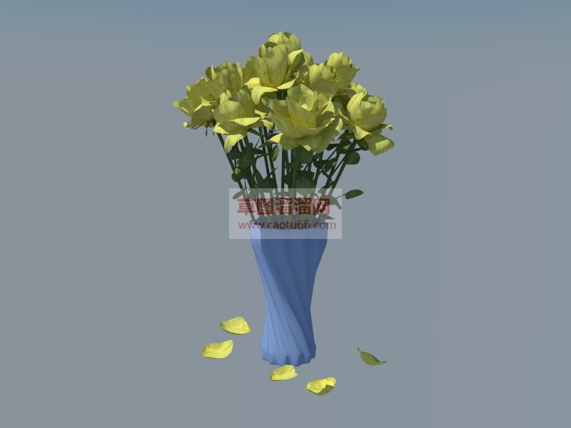 花瓶插花装饰SU模型