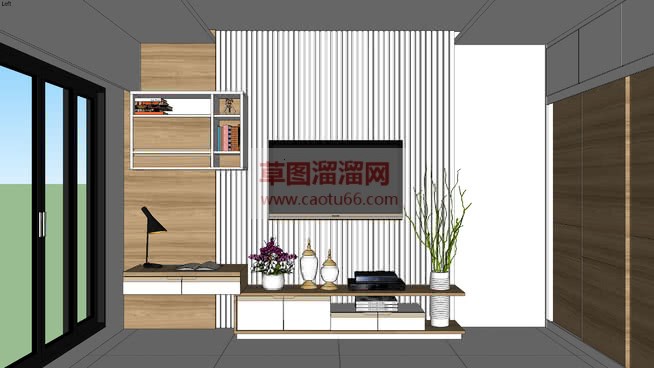 现代电视柜摆SU模型