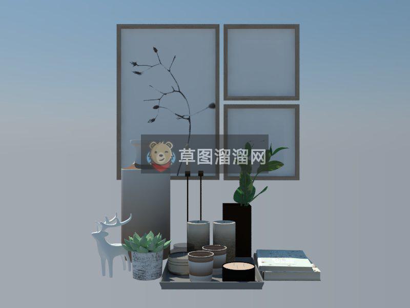 照片墙小鹿书SU模型