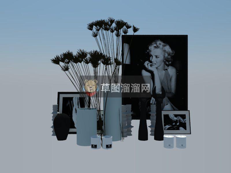 花瓶照片SU模型