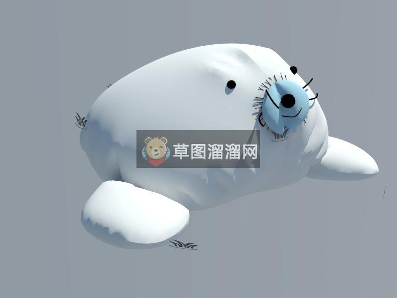 海狮布娃娃抱SU模型