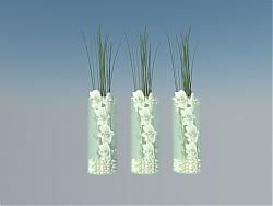 玻璃装饰花瓶SU模型