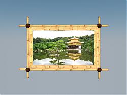 竹制品照片挂画SU模型