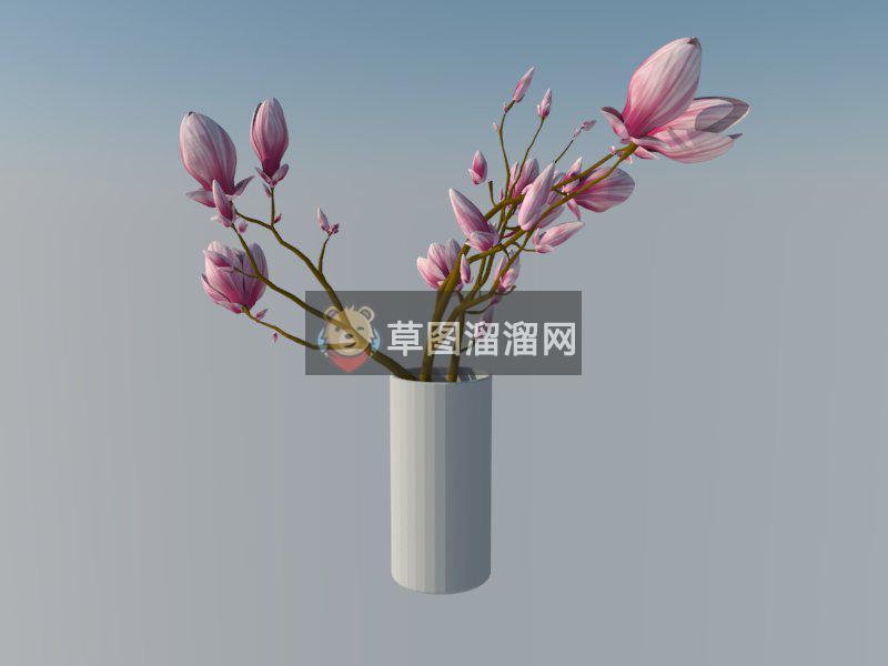 花瓶插花花蕊SU模型