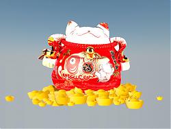 金元宝招财猫SU模型