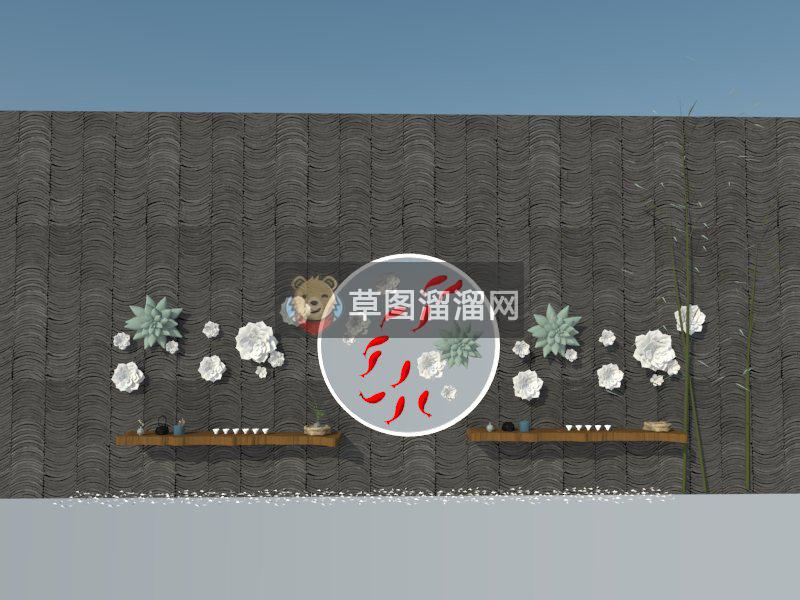 墙壁装饰SU模型