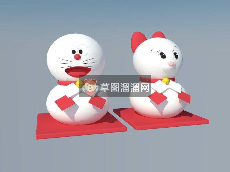 哆啦A梦哆啦美摆件SU模型