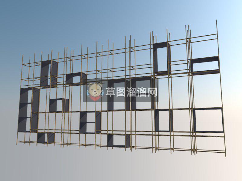 装饰置物架装饰架SU模型