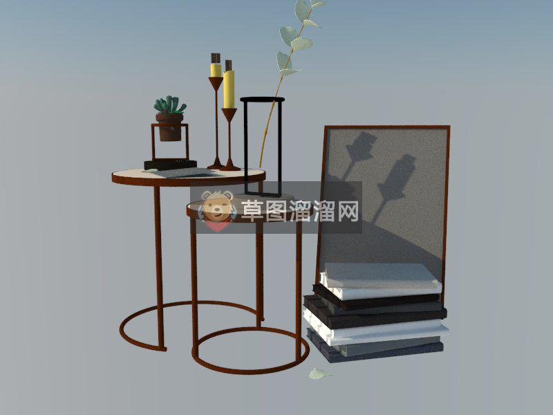 装饰品蜡烛台花瓶SU模型