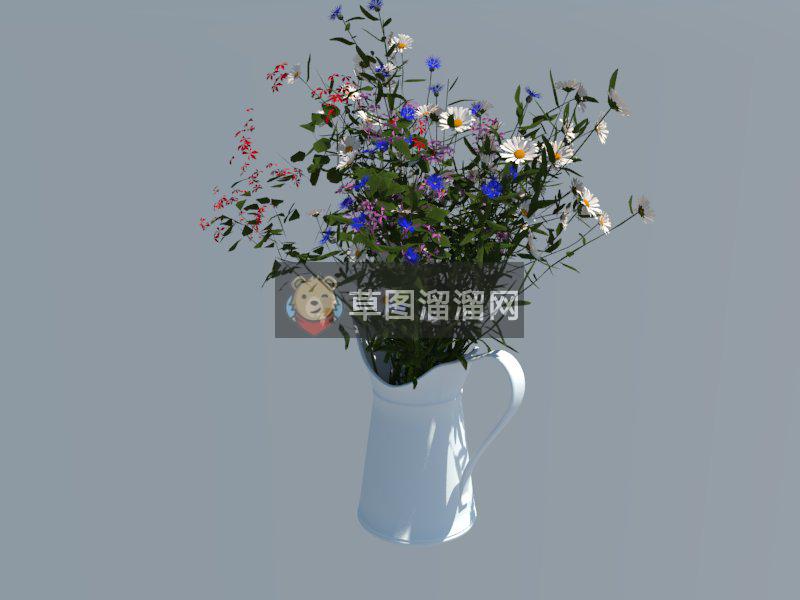 鲜花花瓶插花SU模型