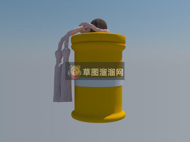 麻绳装饰品摆件SU模型