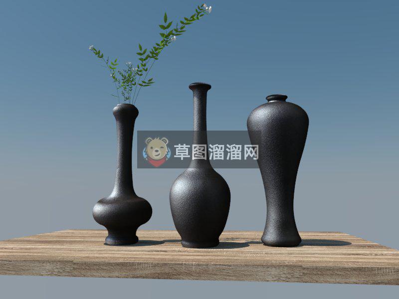 花瓶装饰摆件SU模型