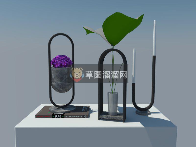 花瓶装饰品SU模型