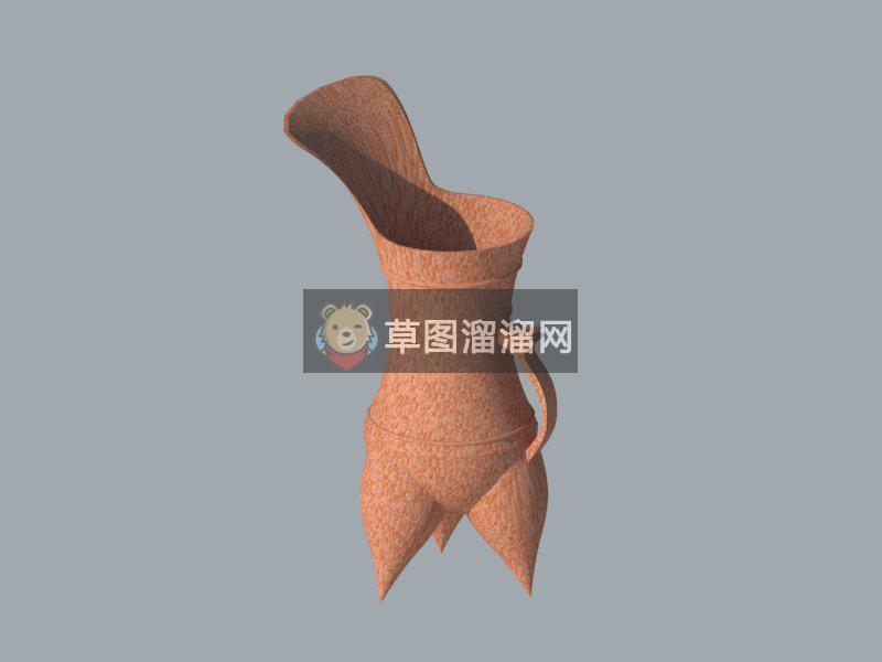 三足鬲青铜器酒器SU模型