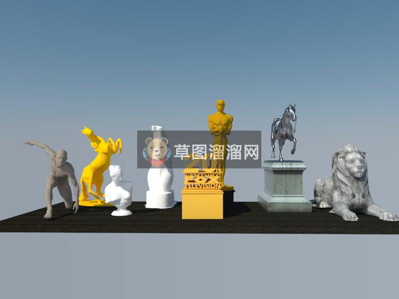 工艺品摆件雕塑SU模型