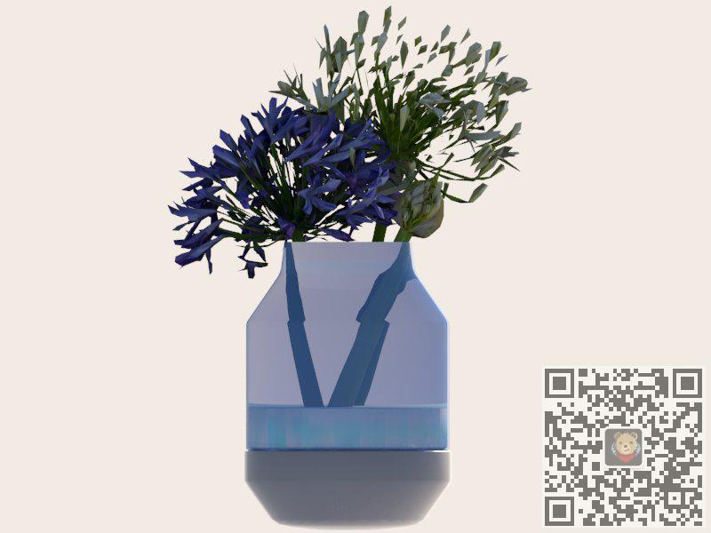 装饰玻璃花瓶SU模型