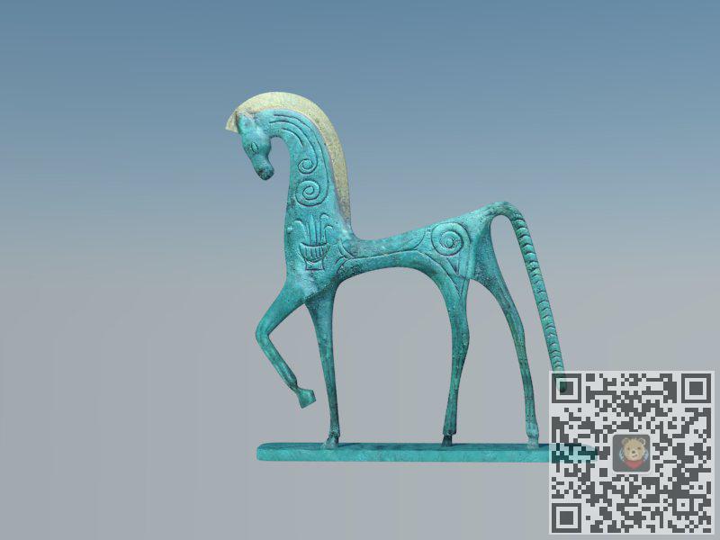 青铜马工艺品摆件SU模型