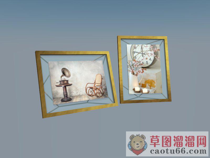 相框照片摆件SU模型