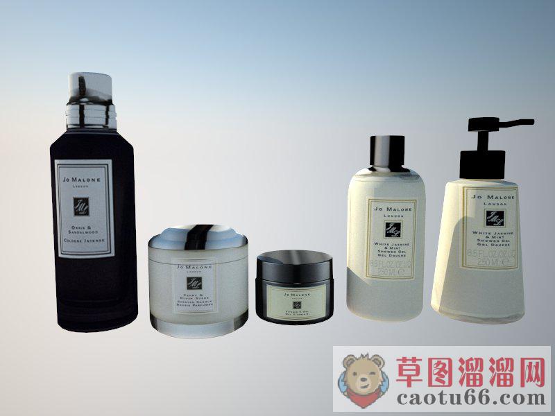 化妆品摆件沐浴露SU模型