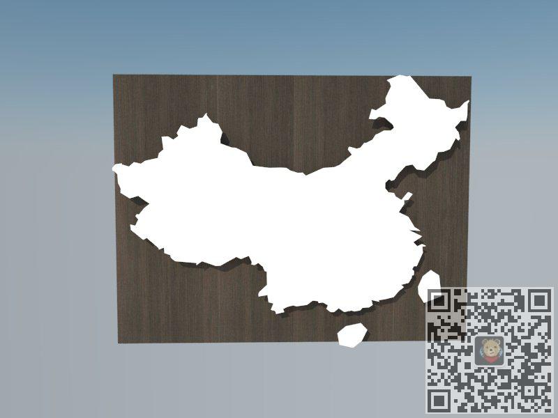 中国公鸡地图SU模型