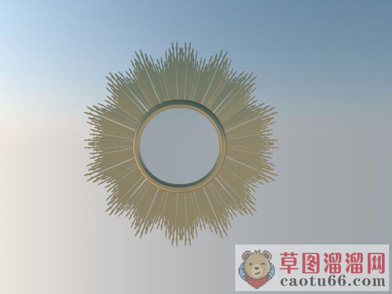 木质装饰镜子SU模型