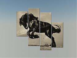 马到成功墙装饰画SU模型