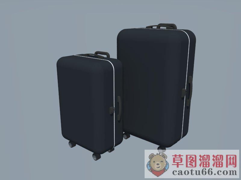旅行箱拖箱SU模型