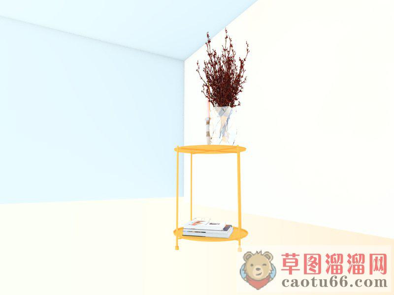装饰桌边桌架SU模型