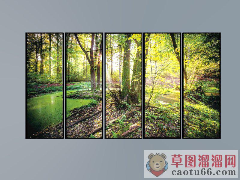 墙画装饰画照片墙SU模型
