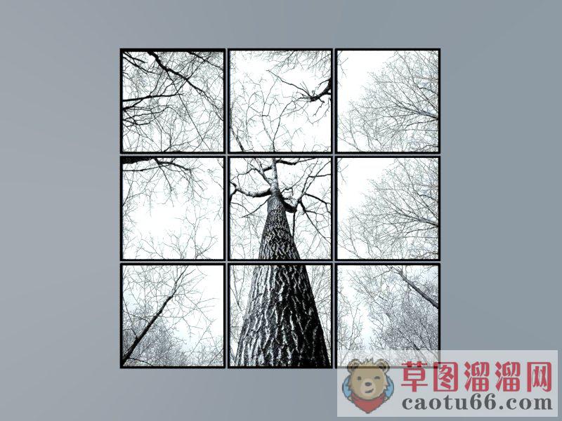 装饰墙画SU模型