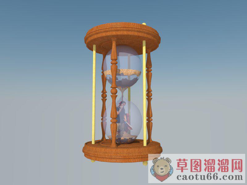 沙漏计时器装饰品SU模型
