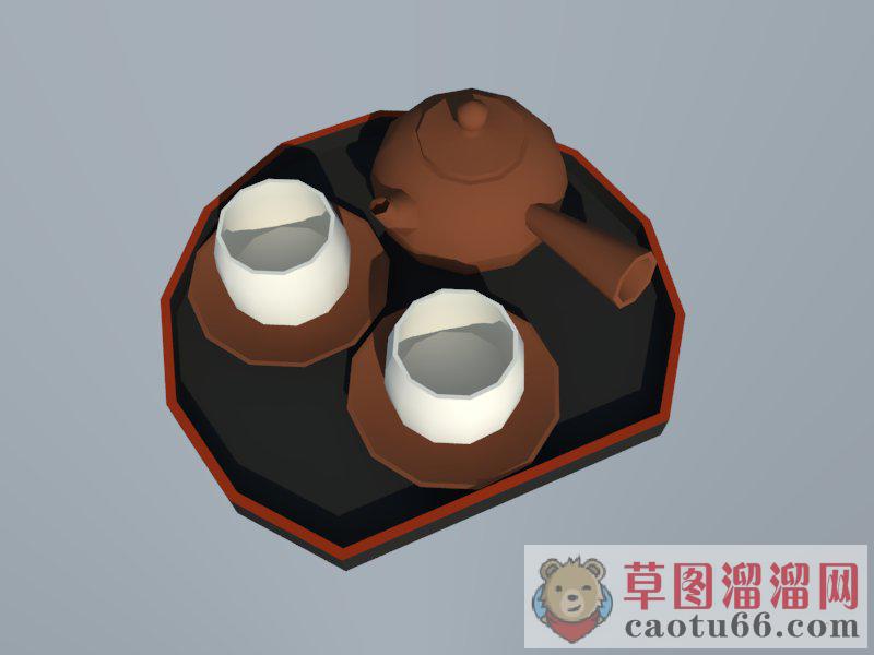 东方茶具茶壶SU模型