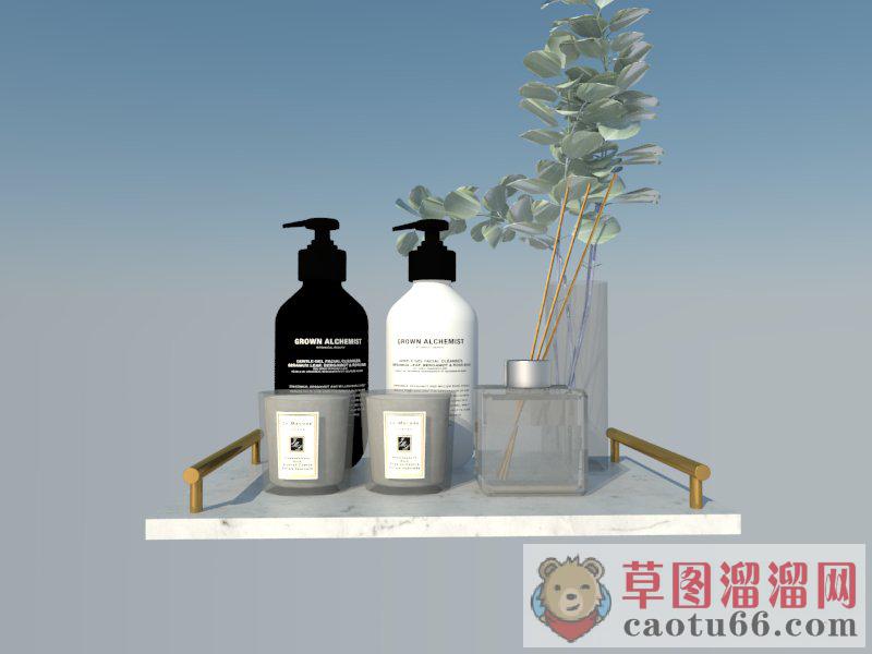 浴室摆件装饰品SU模型