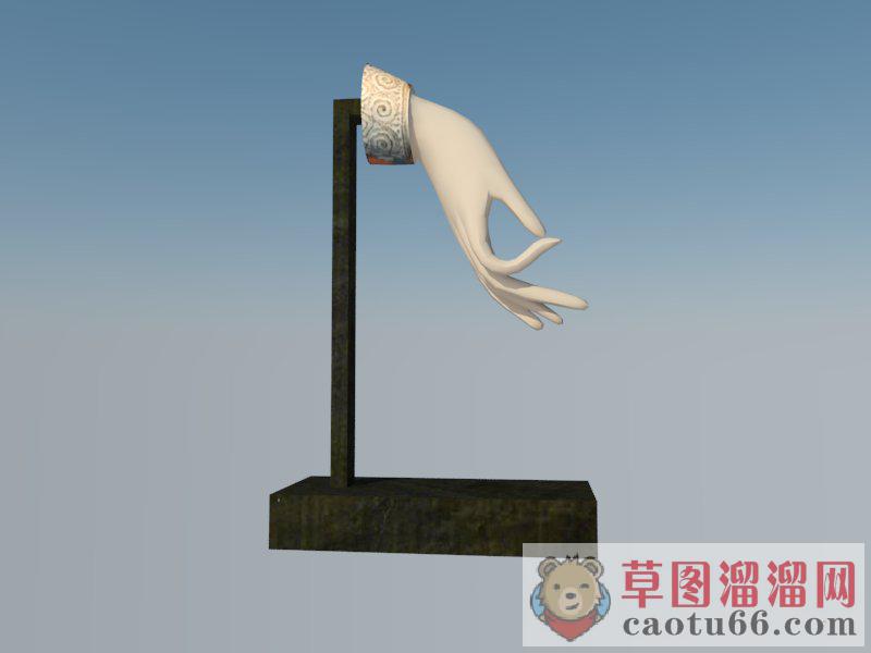 手掌工艺品摆件SU模型