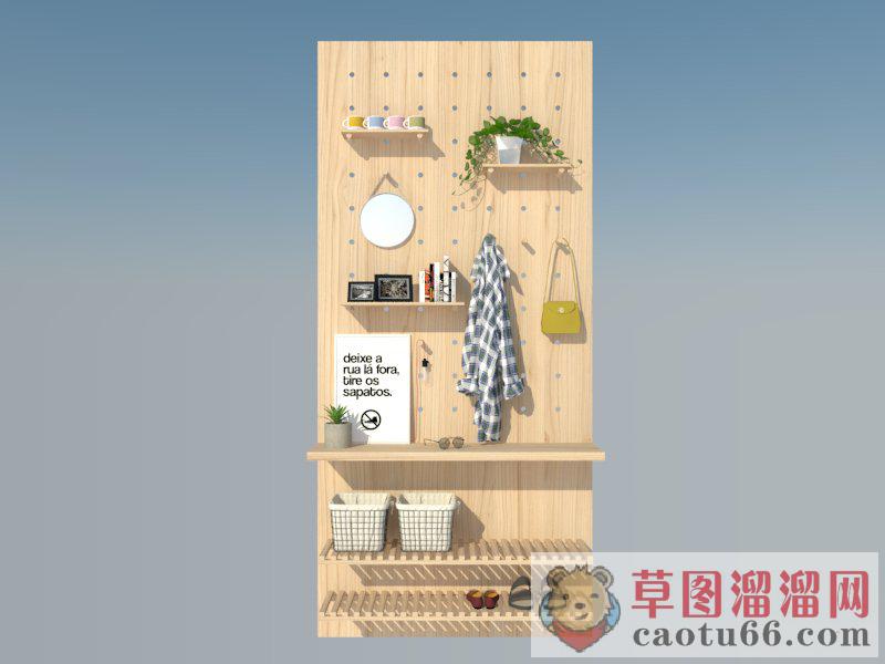 置物柜装饰柜装饰板SU模型