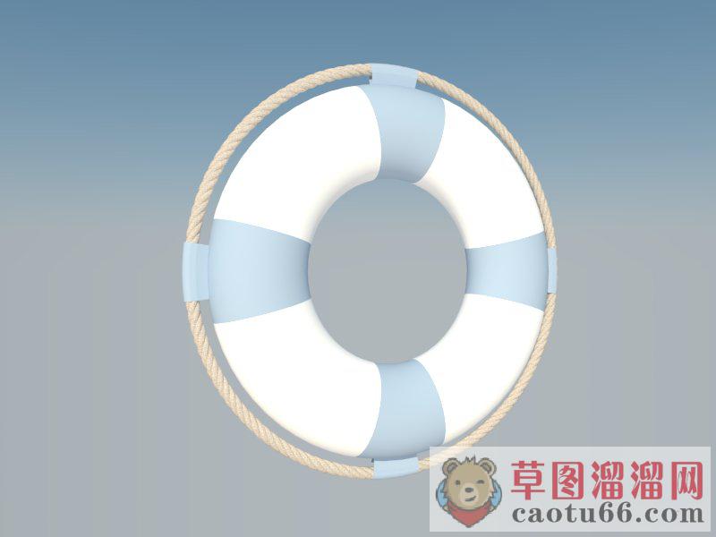 装饰救生圈游泳圈SU模型