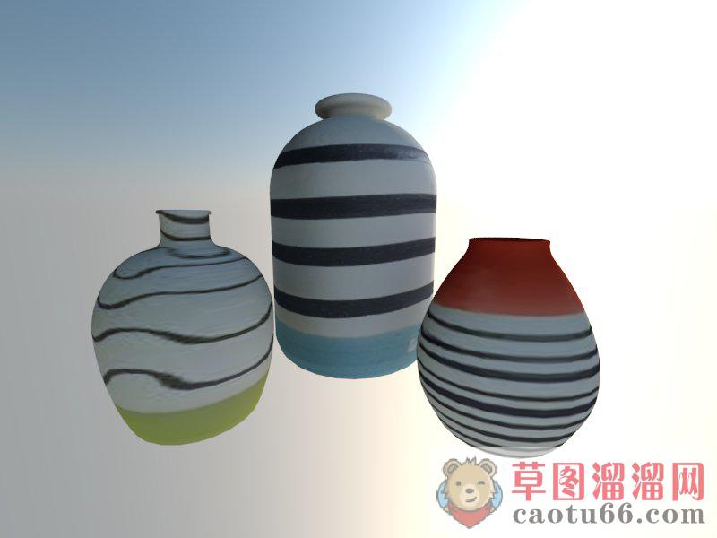装饰花瓶摆件SU模型