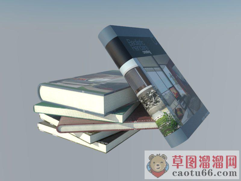 书本装饰SU模型