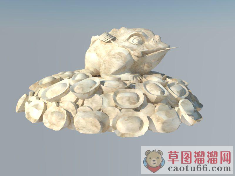 蟾蜍装饰品摆件SU模型