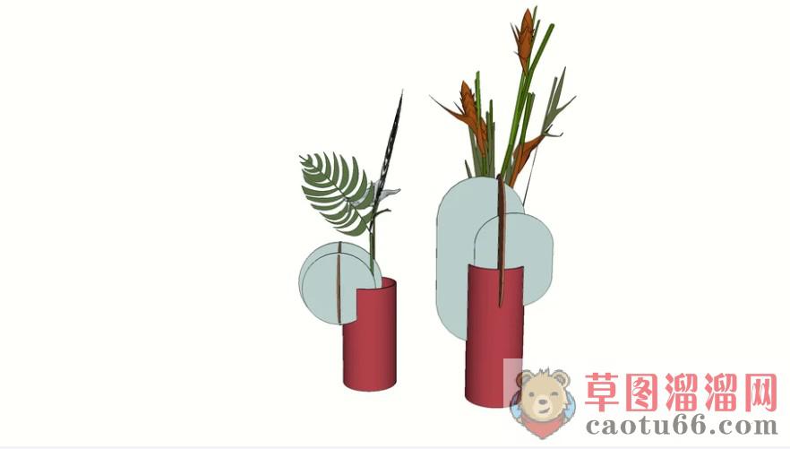 花瓶装饰品摆件SU模型